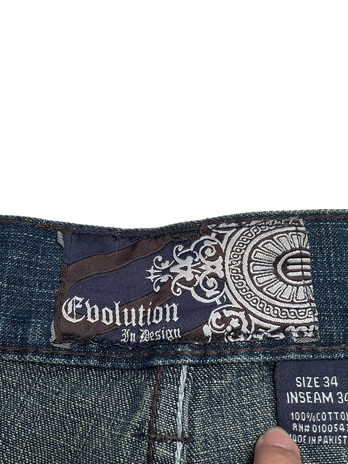 Japanese Brand × Vintage Rare Design Vintage Brand Evolution Baggy Jeans 2000s Size US 34 / EU 50 - 13 Thumbnail