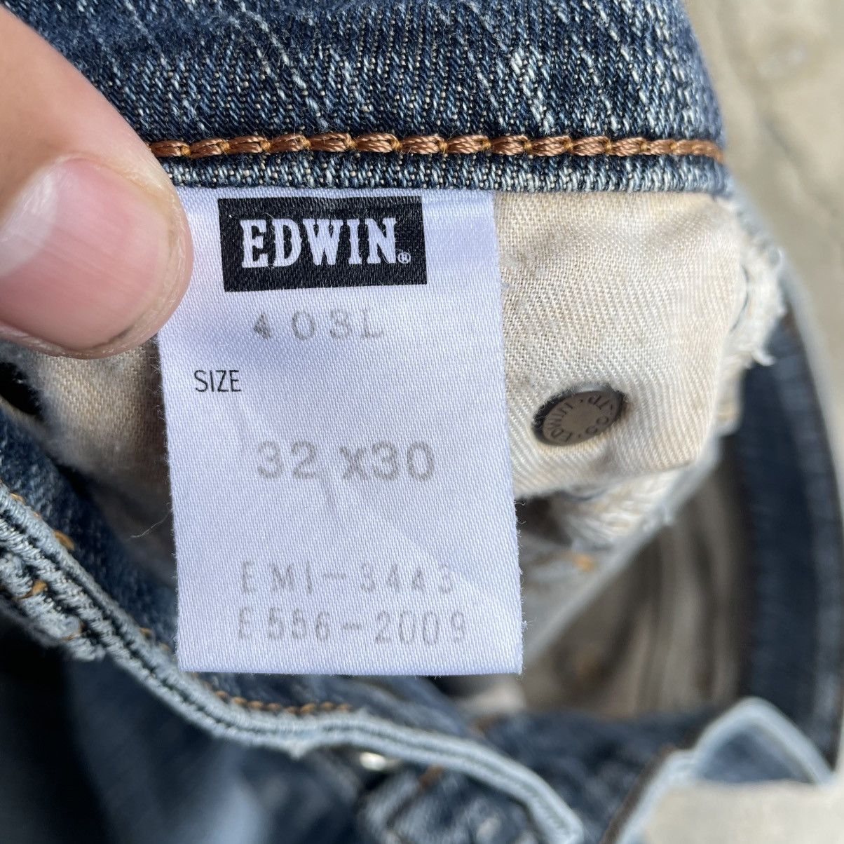 Edwin 🔥🇯🇵Vintage Edwin Stoned Washed Distress Denim Jeans Size US 31 - 12 Thumbnail