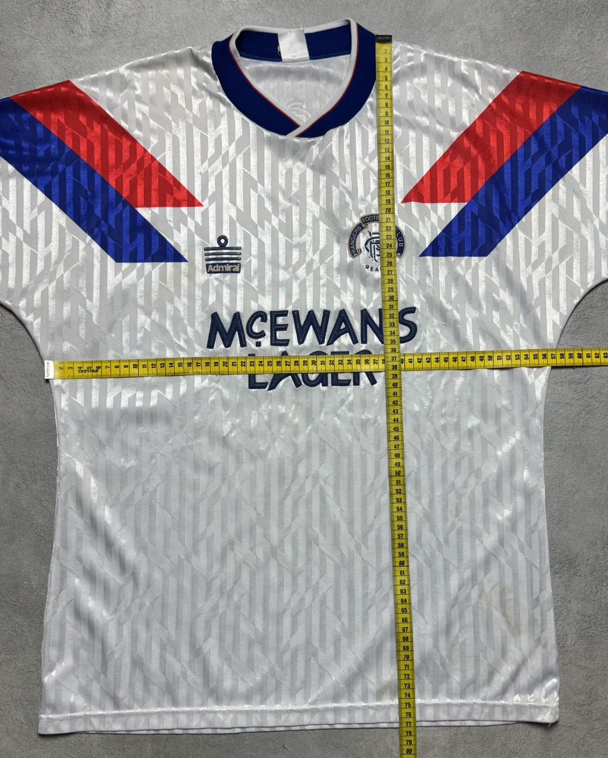 Other Glasgow Rangers 1990 1992 Away Shirt Soccer Jersey Admiral Size US L / EU 52-54 / 3 - 21 Thumbnail