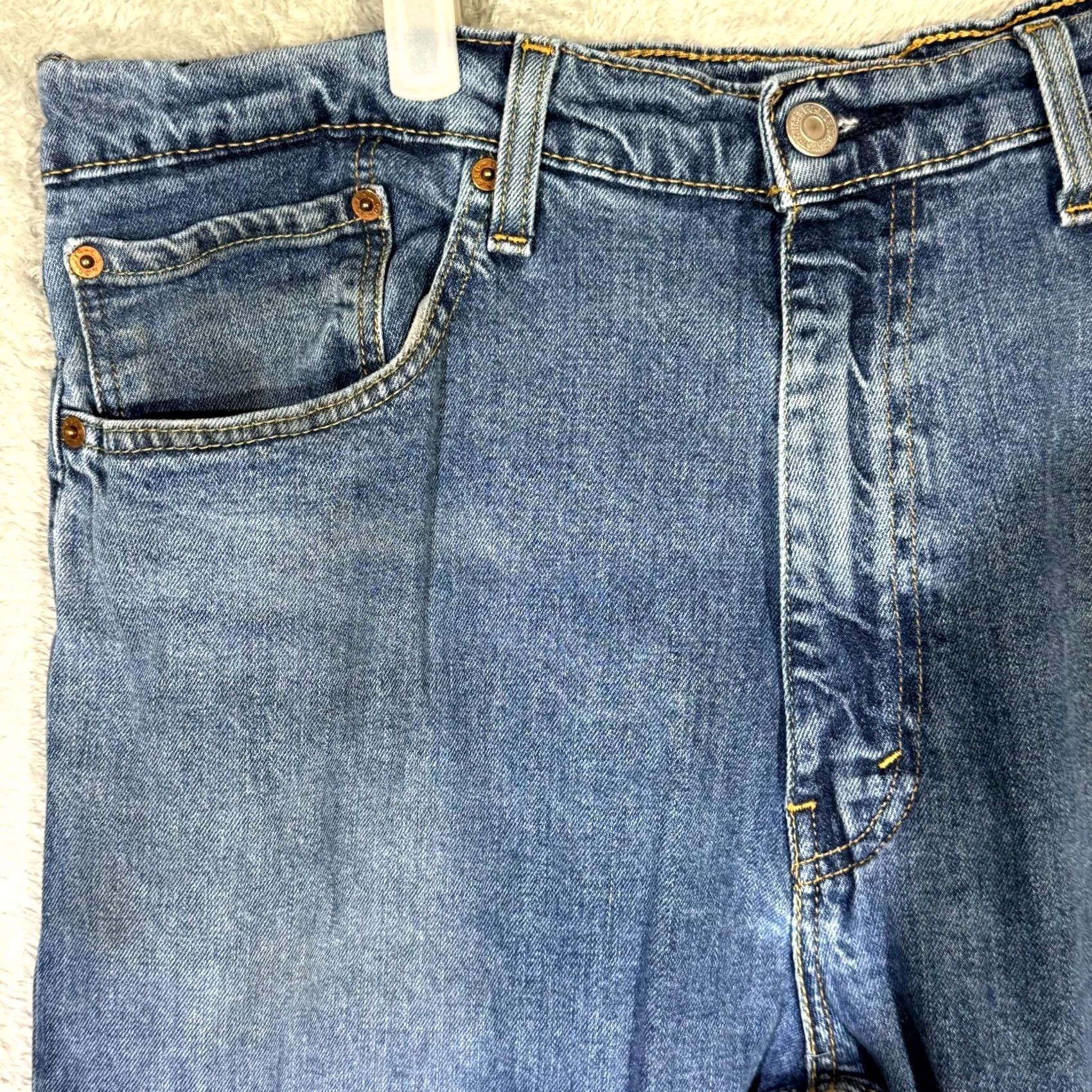 Levi's Levi’s 505 Men’s Jeans 38x30 Blue Denim Stretch Mid-Rise Straight Leg Jeans Men’s 505 Levi’s Blue Denim Stretch Mid-Rise Straight Leg 38x30 Size US 38 / EU 54 - 4 Thumbnail