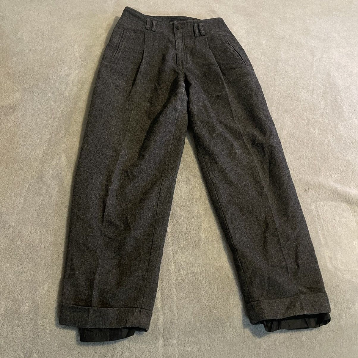 Other Vintage 90s Lizwear Petite Womens 8 Gray Wool Dress Pants Size 30" / US 8 / IT 44 - 1 Thumbnail