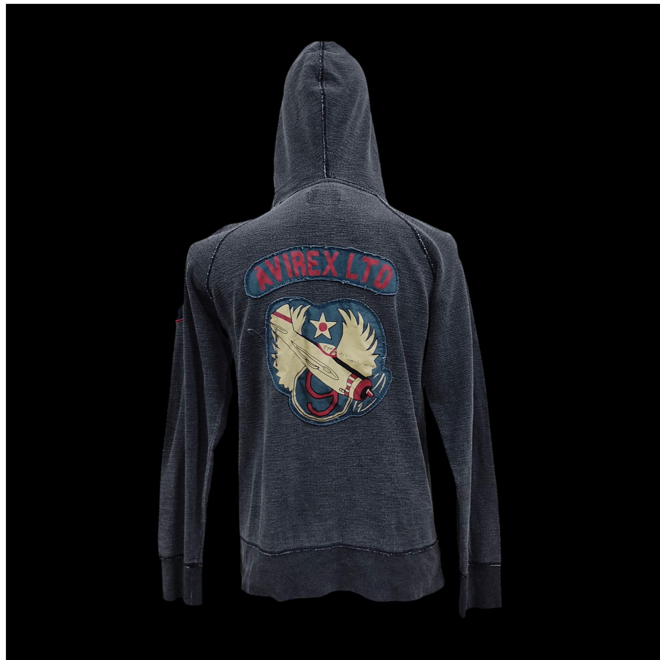 Avirex Spell Out Back Hit USAF Hooded Sweatshirt