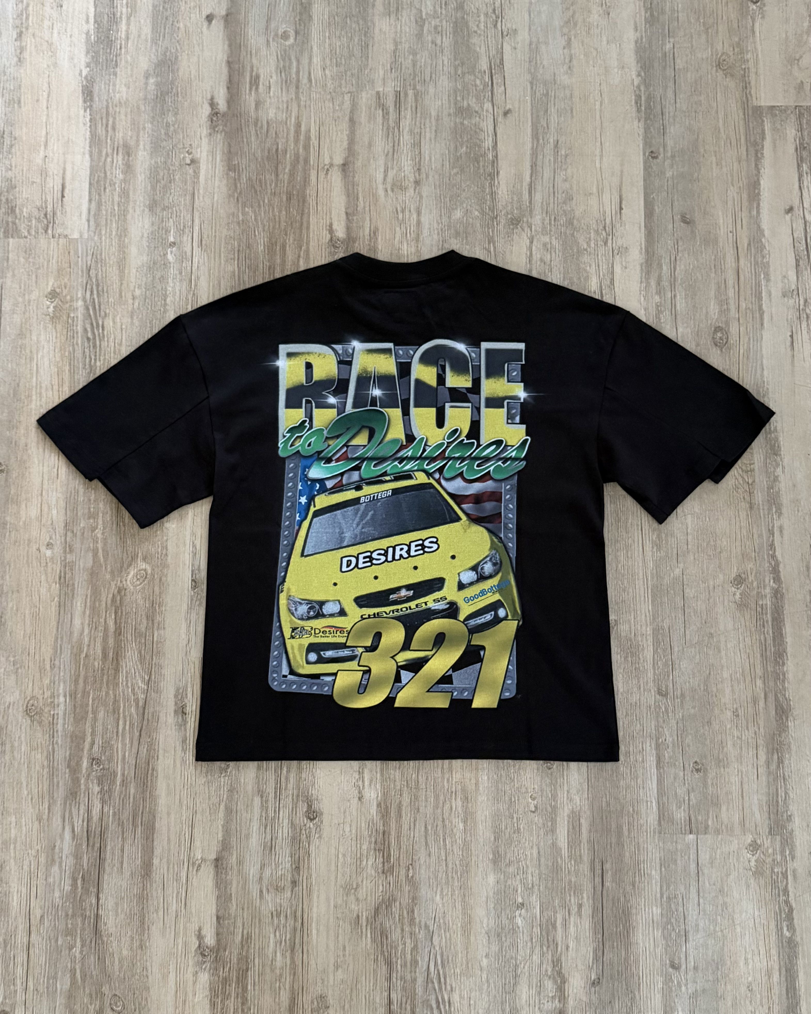 Bottega Desires Bottega Desires Black Racing Tee Size US M / EU 48-50 / 2 - 2 Thumbnail