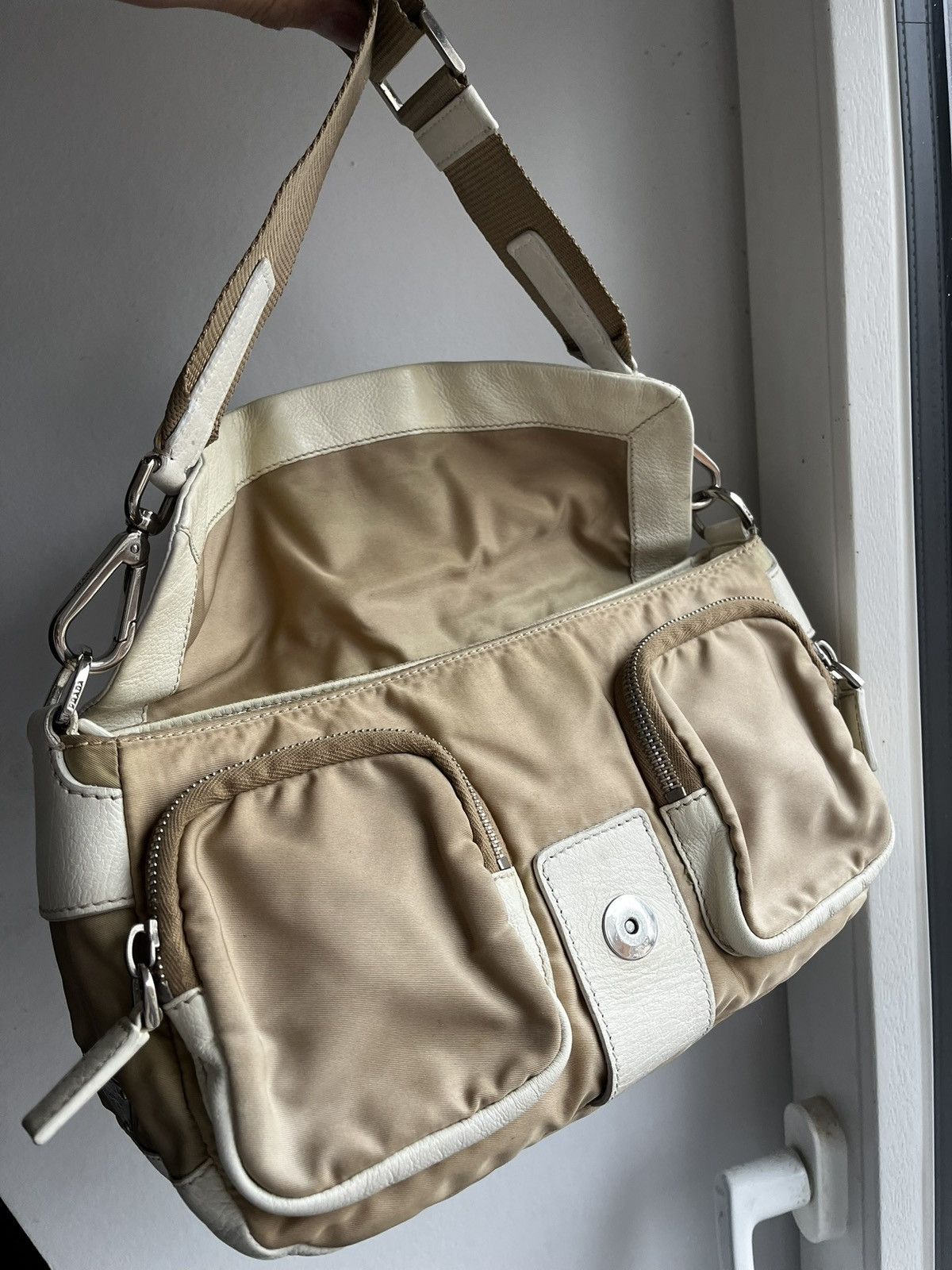 Prada 2004 Prada Pocket Flap Nylon / Canvas Shoulder Bag Size ONE SIZE - 3 Thumbnail