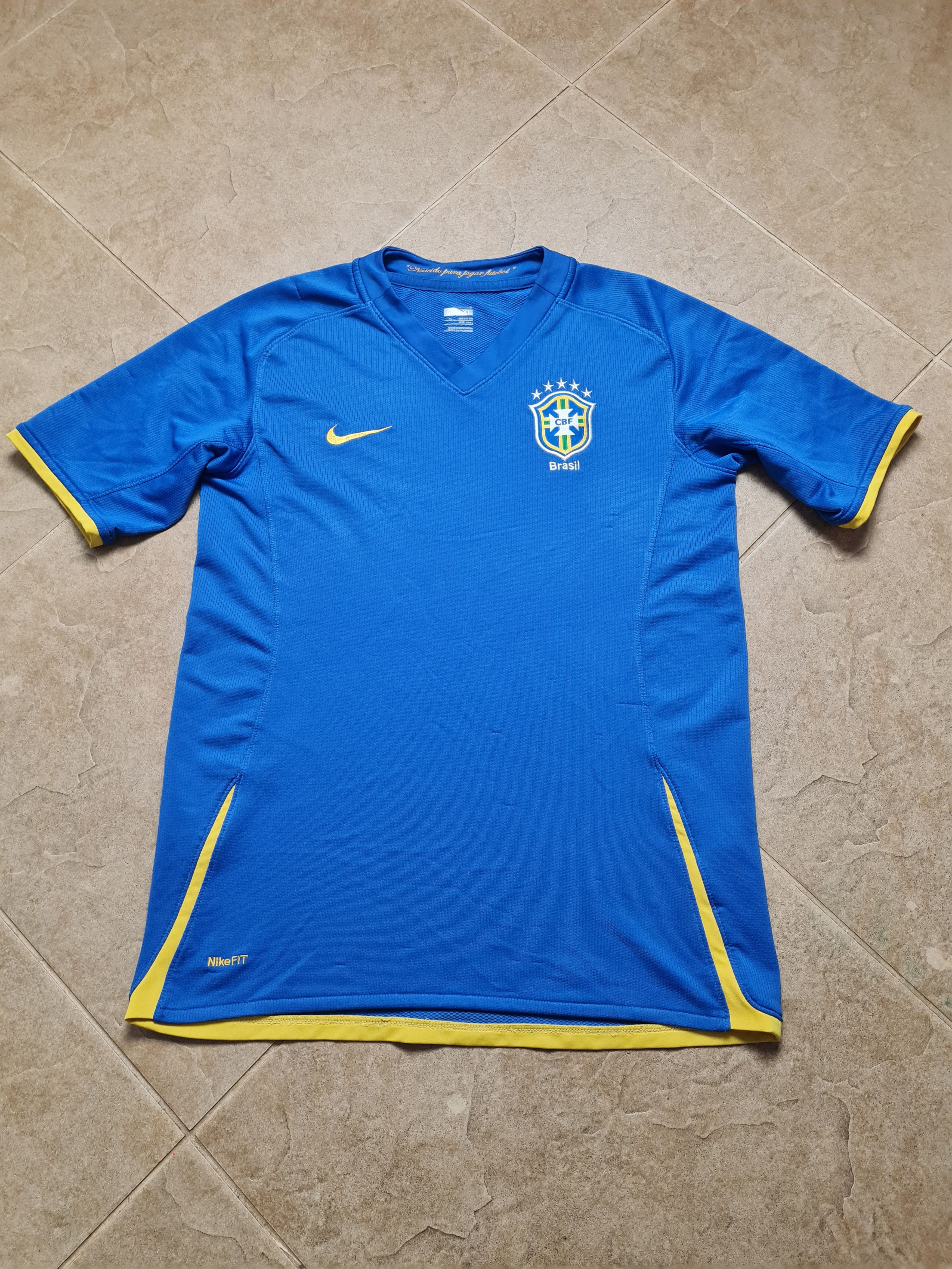 Nike Nike Brasil National Team Soccer Football Blue Jersey Size US S / EU 44-46 / 1 - 4 Thumbnail