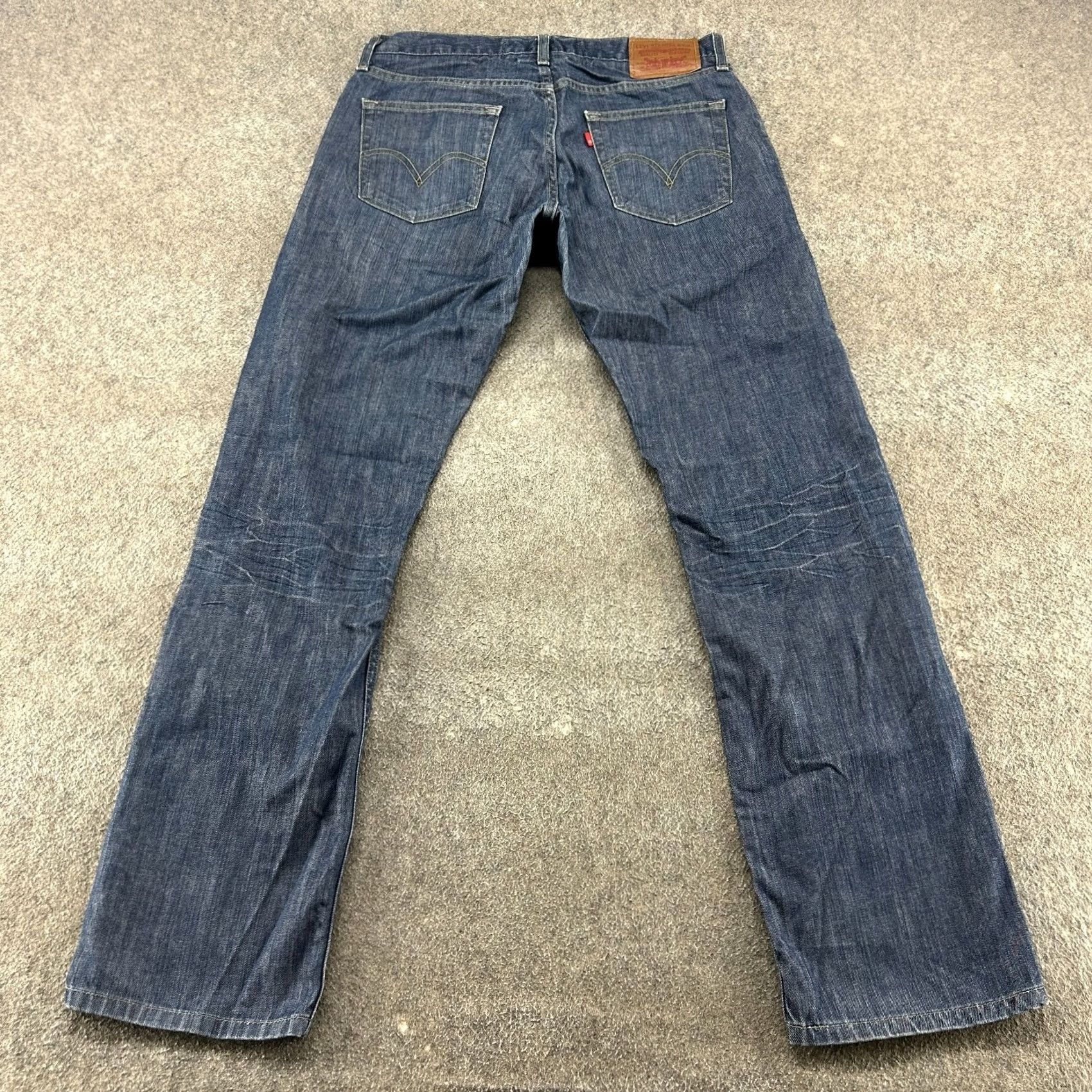 Levi's VINTAGE Levi's 514 Jeans Mens 33x32 Blue Straight Slim Fit Dark Wash Cotton 90s Mens Jeans Regular 5-Pocket Design Blue Levi's 500 Series Size US 33 - 5 Thumbnail