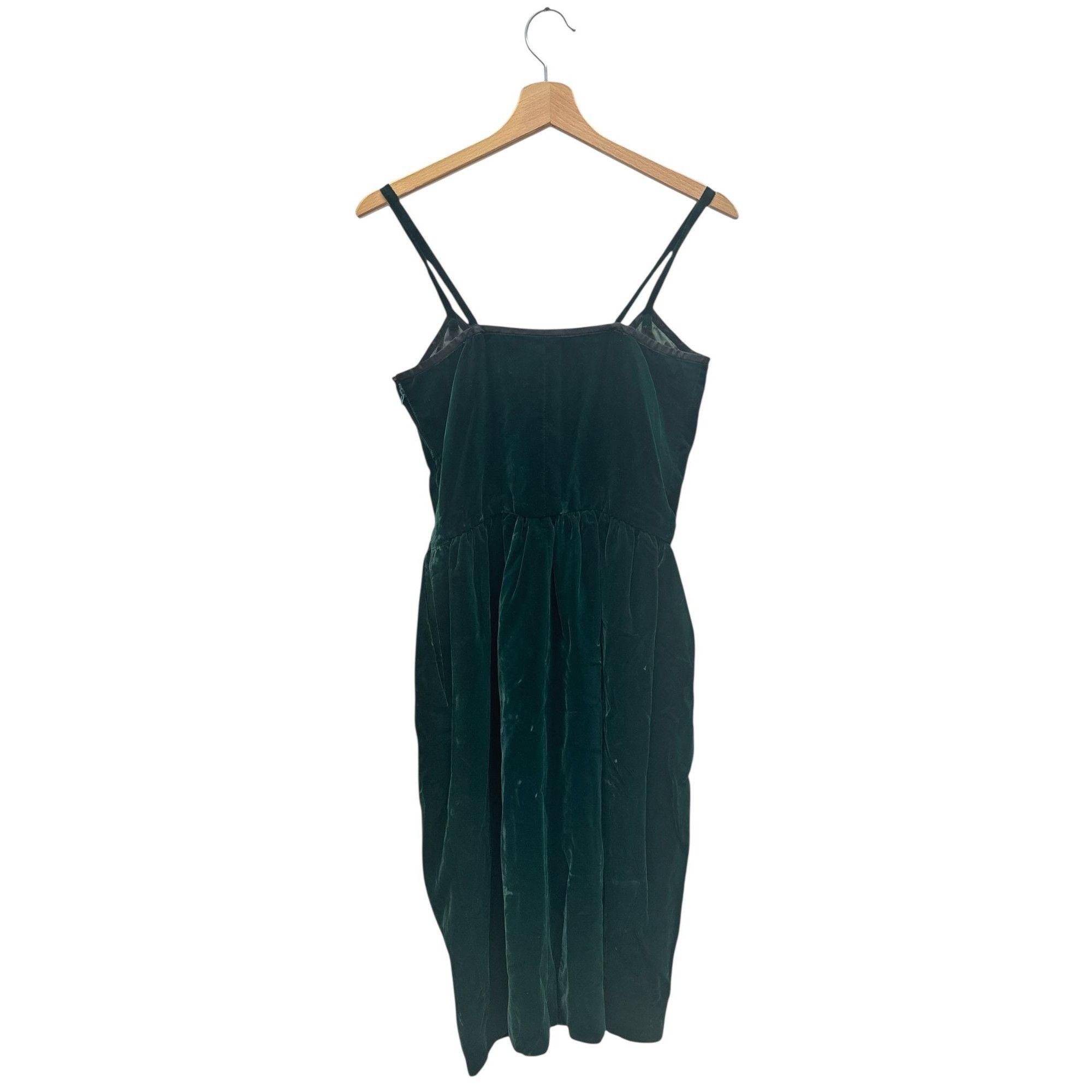 Yves Saint Laurent 1970s Emerald Velvet Dress Size XS / US 0-2 / IT 36-38 - 4 Thumbnail