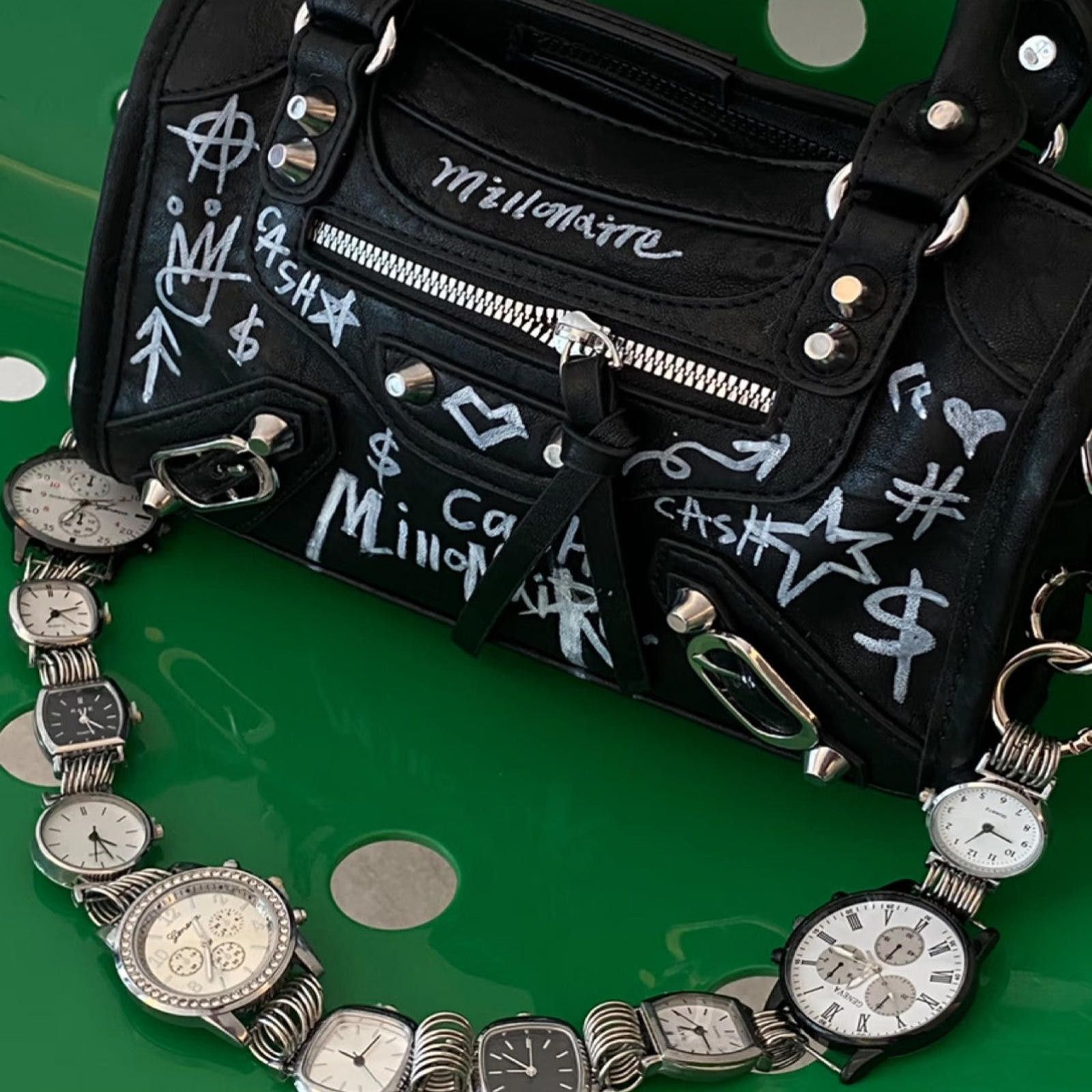 Other Graffiti Boston Bag – Large Pillow Tote, Dial Detail Size ONE SIZE - 3 Thumbnail