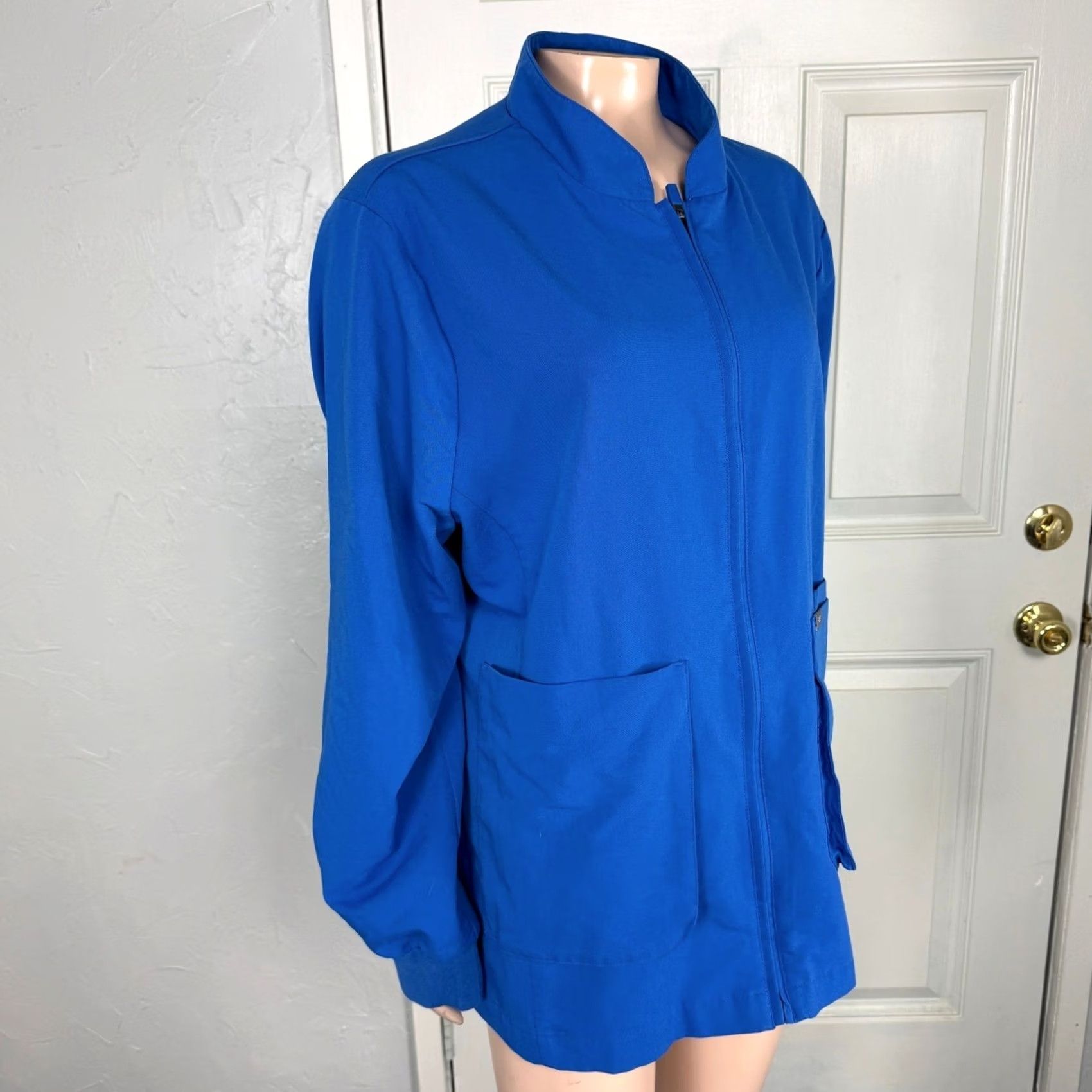 Vintage Figs Womens Sebina Scrub Top XXL Shirt Jacket Zip Nurse Uniform G3-14 Size XXL / US 16-18 / IT 52-54 - 4 Thumbnail