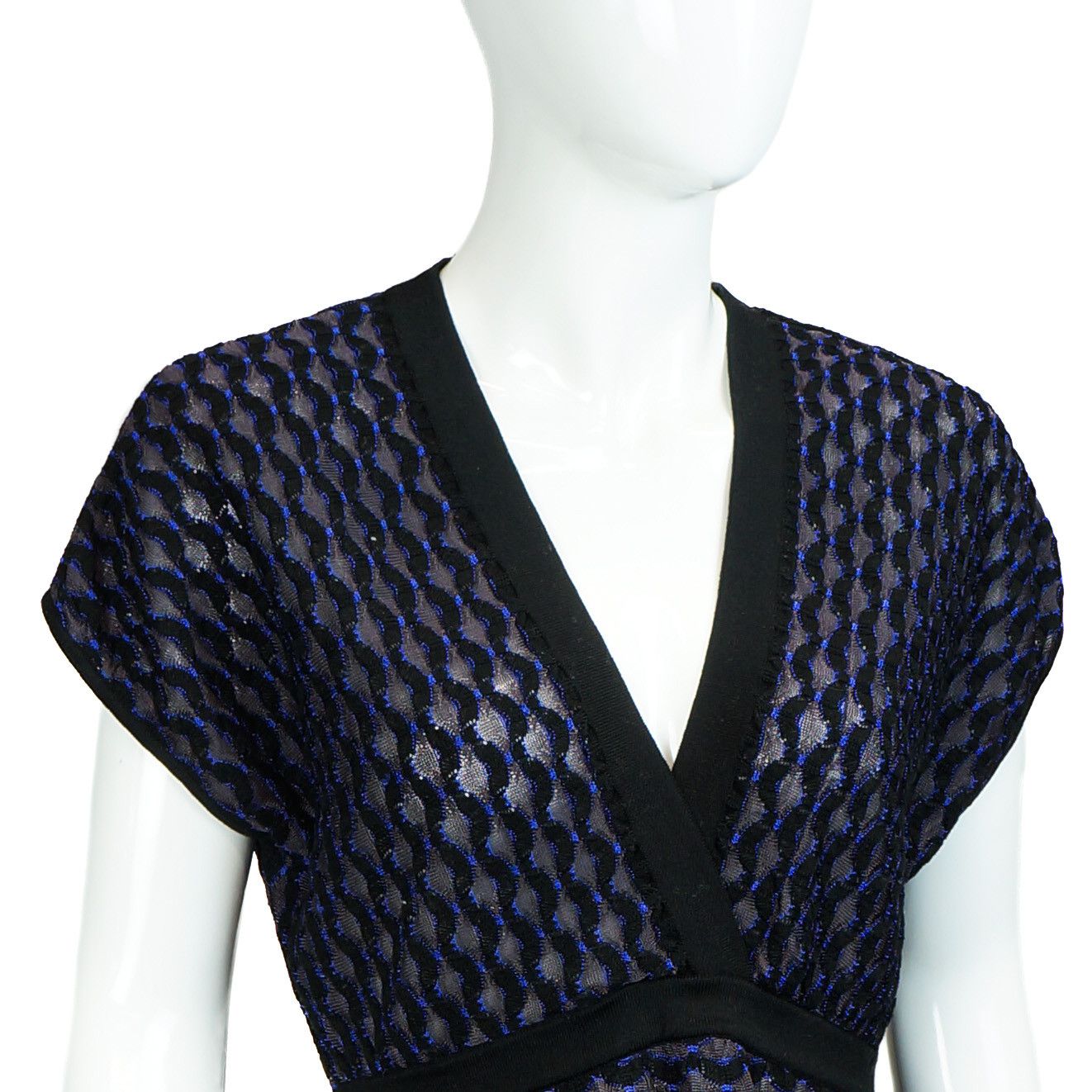 Missoni MISSONI Blue Dress Vintage 90s 00s Size S / US 4 / IT 40 - 3 Thumbnail