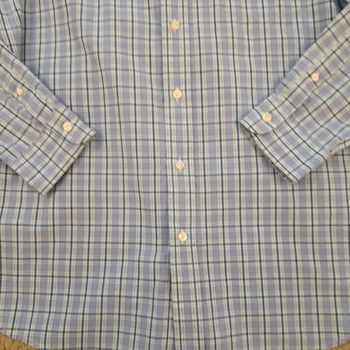 Chaps Chaps Shirt Mens Medium Purple Lavender Plaid Long Sleeve Button Down Easy Care Size US M / EU 48-50 / 2 - 4 Thumbnail