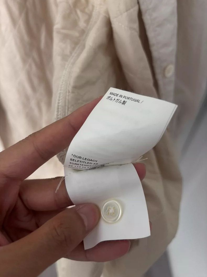Our Legacy Our Legacy size38 White shirt with a beige color Size US XXS / EU 40 - 5 Thumbnail