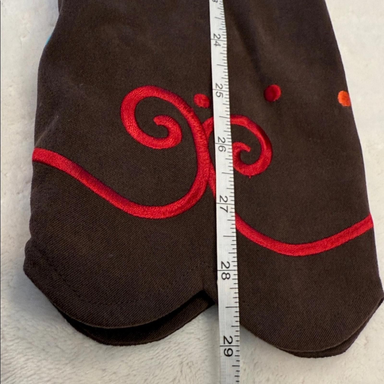 Other Susan Graver Chocolate Brown & red blazer scallop trim SZ SM Size S / US 4 / IT 40 - 10 Thumbnail