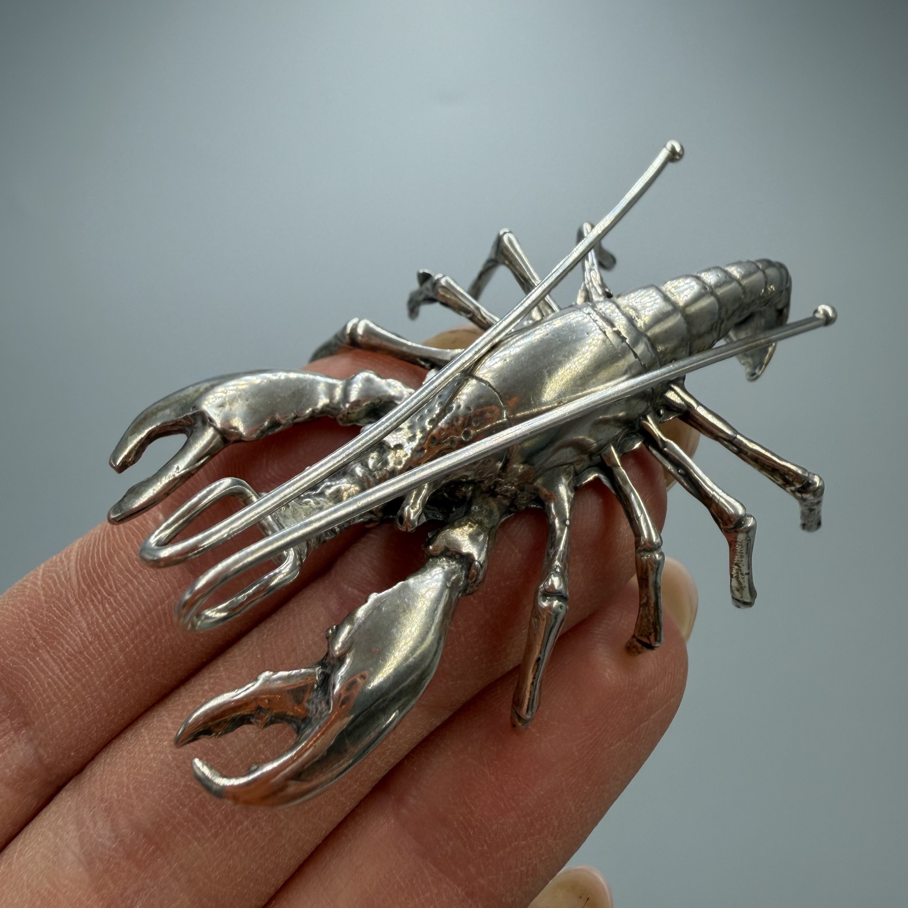 Vintage Vintage Italian 800 Silver Lobster Figurine Miniature Size ONE SIZE - 2 Thumbnail