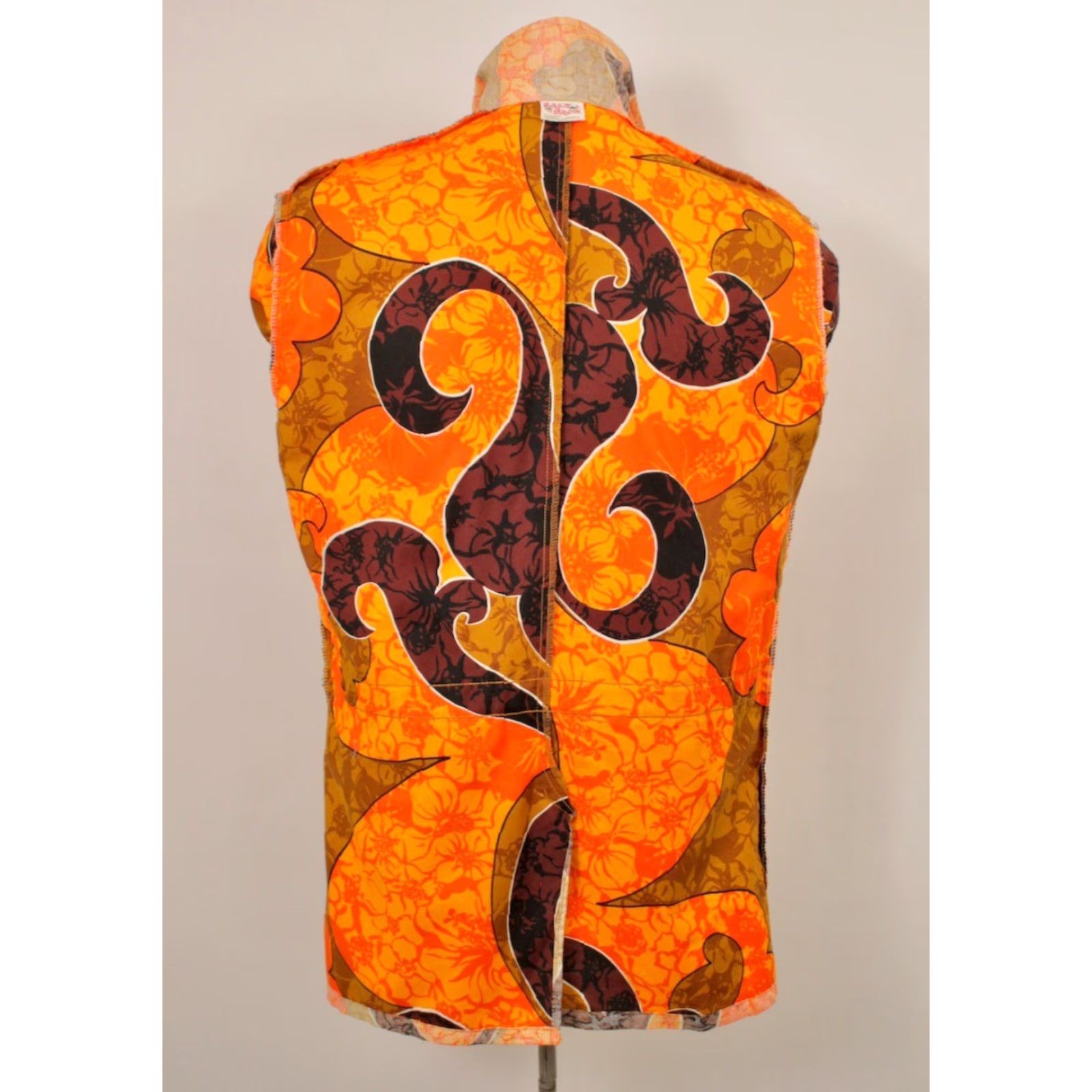 Paradise VINTAGE Barefoot in Paradise Hawaiian Shirt Men’s 60s 70s 1960s Short Sleeve M Orange Cotton Casual 43 29 Size US M / EU 48-50 / 2 - 3 Thumbnail