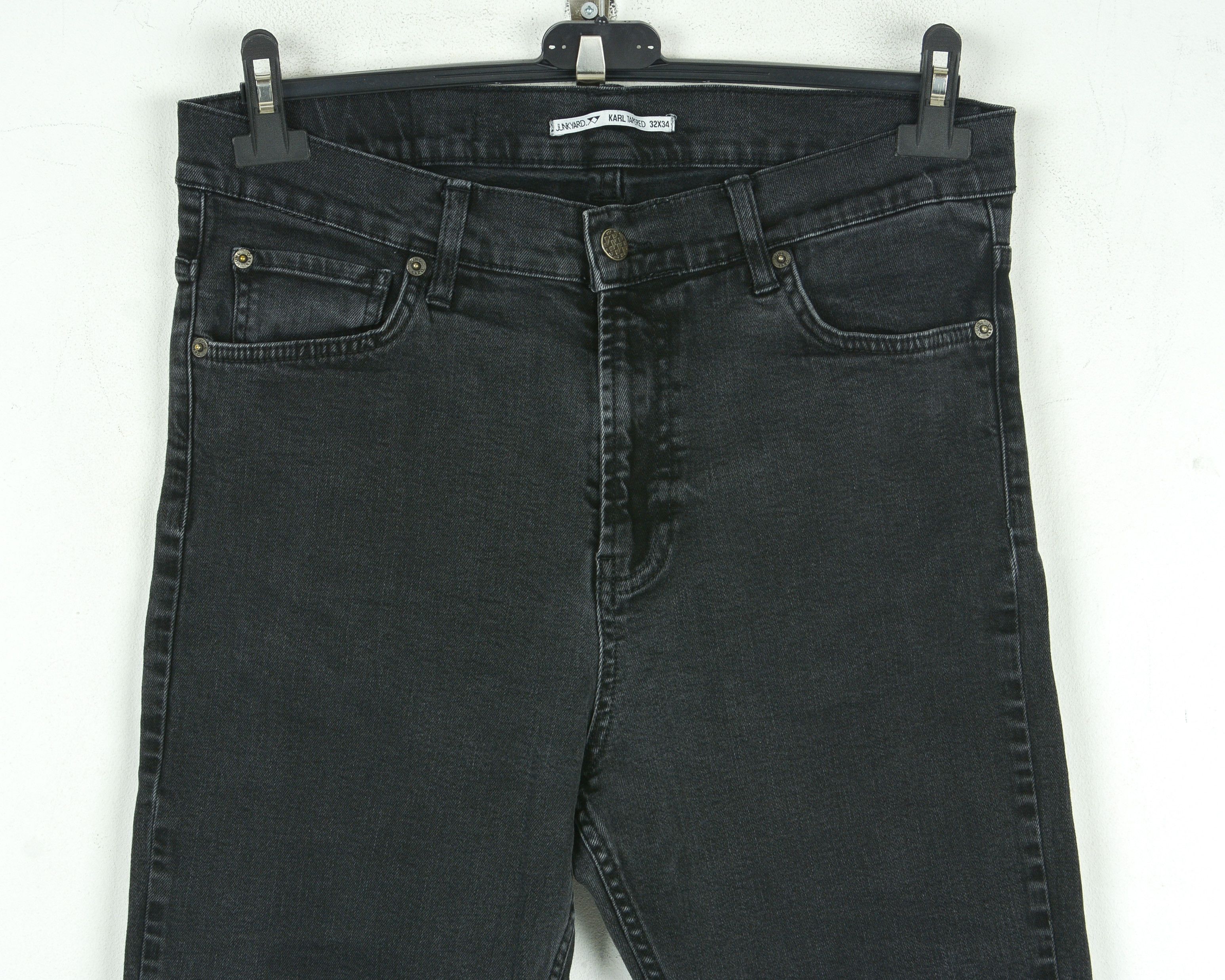 Designer Junkyard Karl Tapered W32 L34 Regular Fit Jeans Denim Pants Size US 32 / EU 48 - 2 Thumbnail