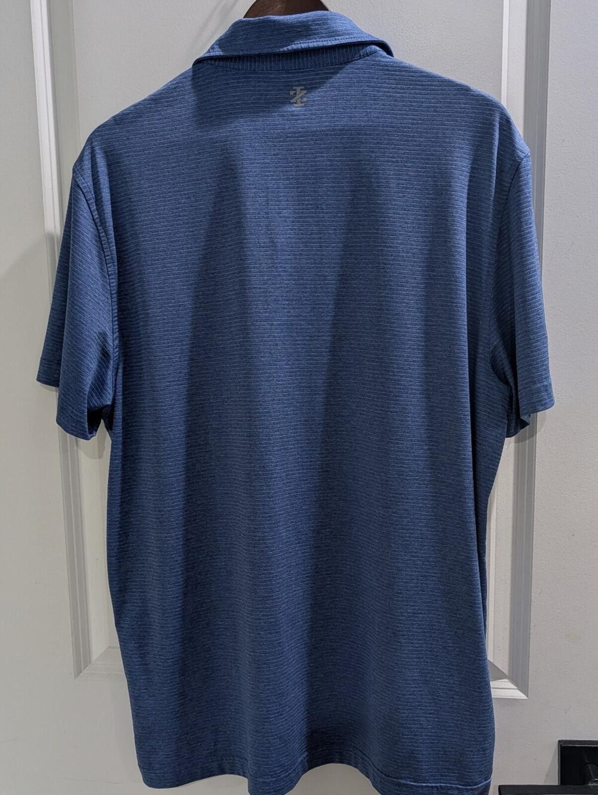 Izod Izod Blue Heathered Short-Sleeve Polo Size US L / EU 52-54 / 3 - 3 Thumbnail