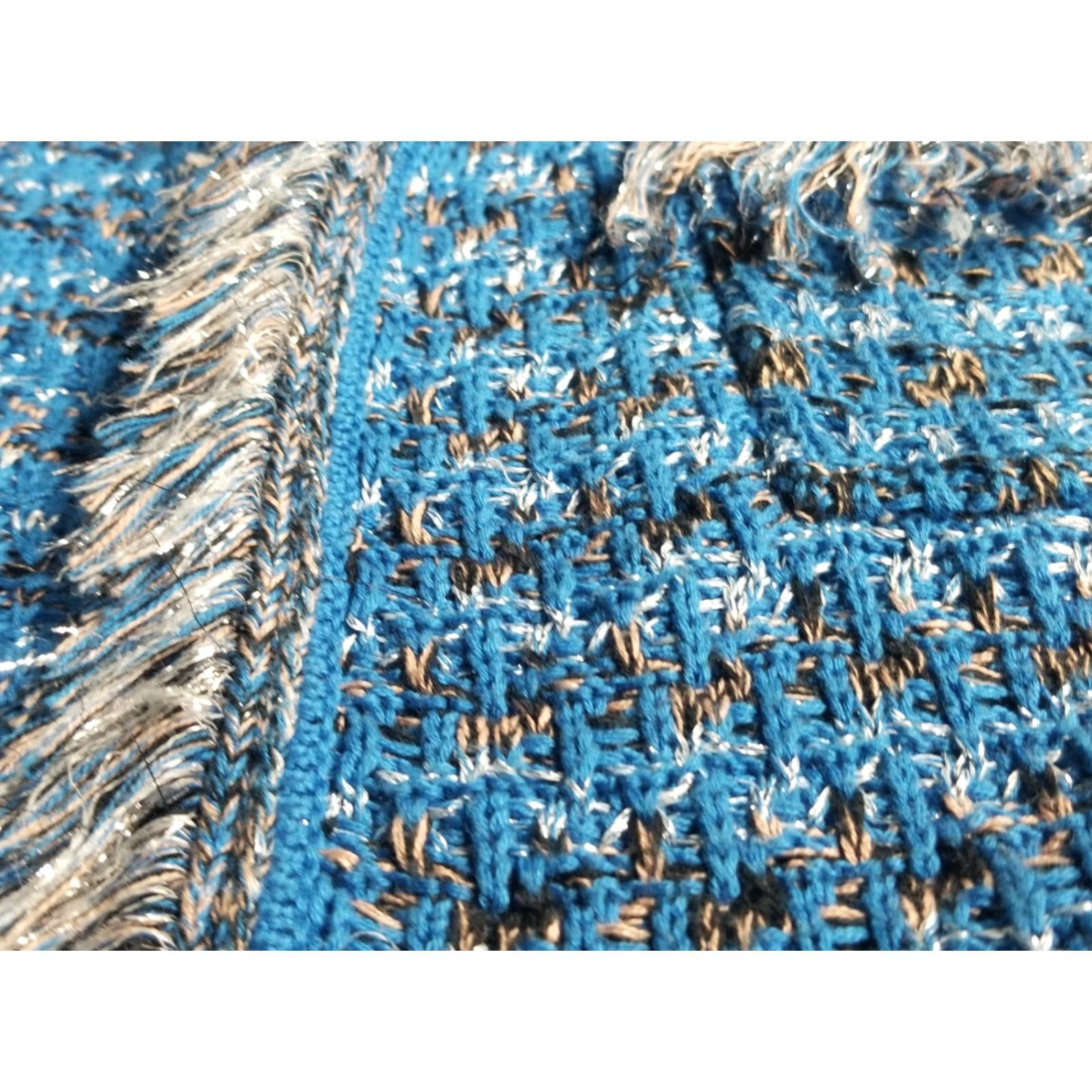 Anthropologie Anthropologie After The Rain Cardigan Women Size L Blue Crochet Wool Blend Sweater Mens? Size L / US 10 / IT 46 - 6 Thumbnail