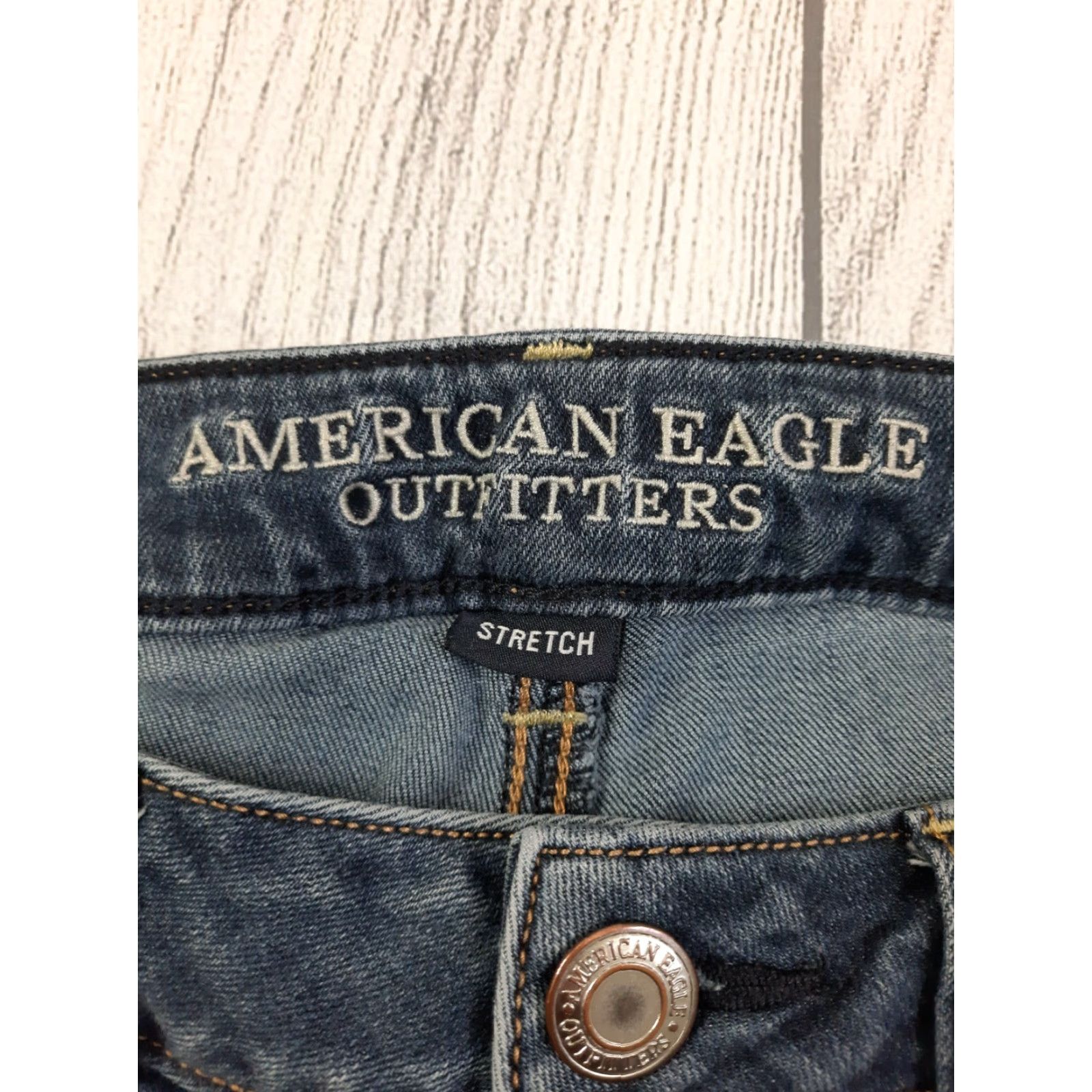 American Eagle Outfitters VINTAGE American Eagle Stretch Denim Skinny Jeans Women's 6 Reg Crop 28x26.5 Size 28" / US 6 / IT 42 - 3 Thumbnail