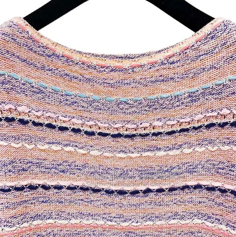 Chanel Chanel Multicolor Silk Short Sleeve Top . Size S / US 4 / IT 40 - 3 Thumbnail