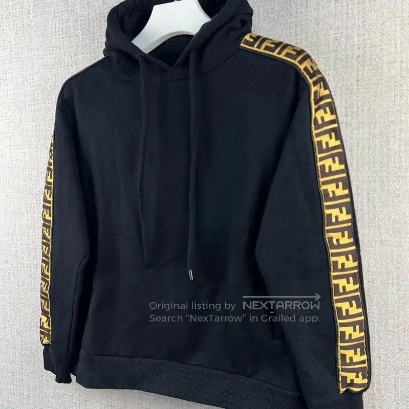 Fendi Fendi Black Cotton Hoodie with Double F Design . Size US M / EU 48-50 / 2 - 3 Thumbnail
