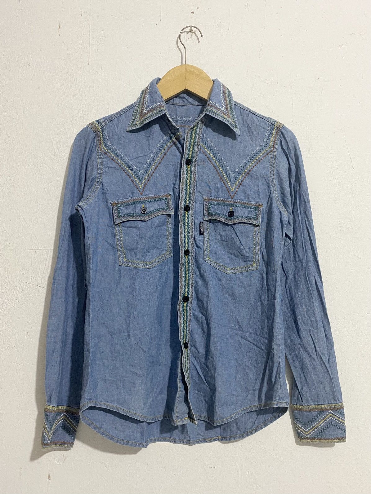 Hysteric Glamour HYSTERIC GLAMOUR Men's Denim Western Shirt Size US M / EU 48-50 / 2 - 1 Thumbnail