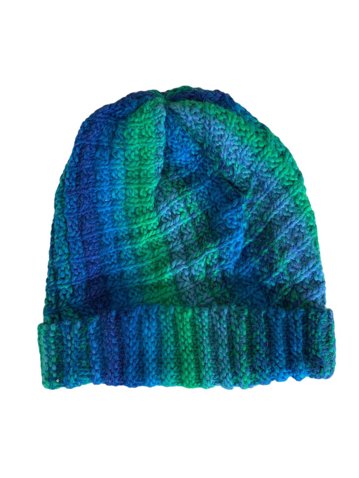 Handmade × Japanese Brand HIPPIES STYLE Multicolour Crochet Knit Long Beanie Hats Size ONE SIZE - 6 Thumbnail
