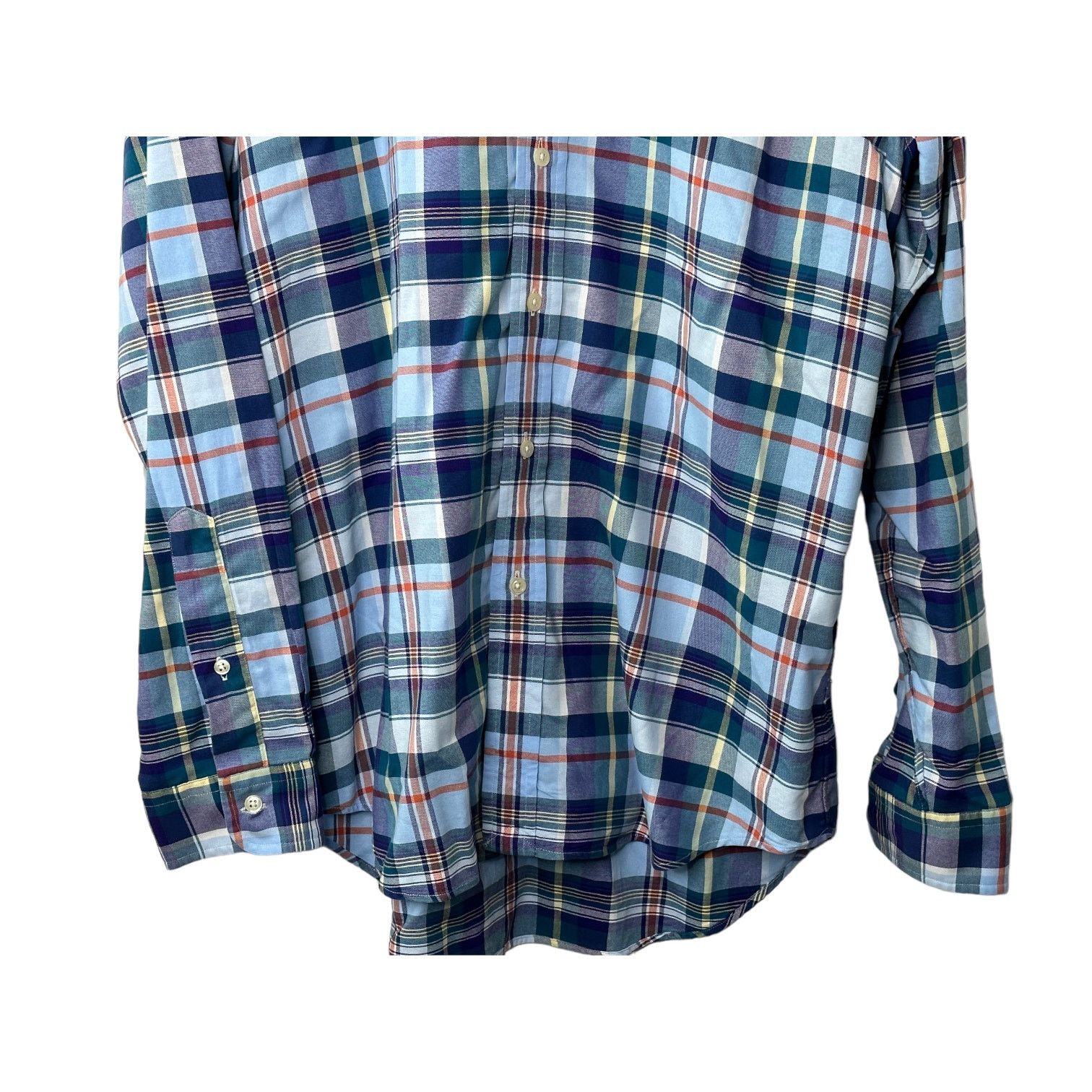 Ralph Lauren Ralph Lauren Blue Plaid Classic Fit Button Up Shirt Size US M / EU 48-50 / 2 - 2 Thumbnail