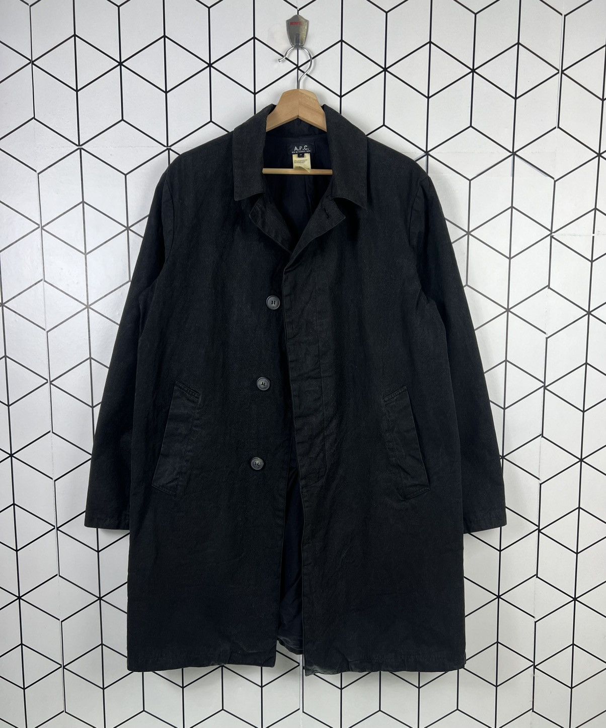 A.P.C. APC Wax Long Jacket Trench Coat Size US M / EU 48-50 / 2 - 1 Thumbnail
