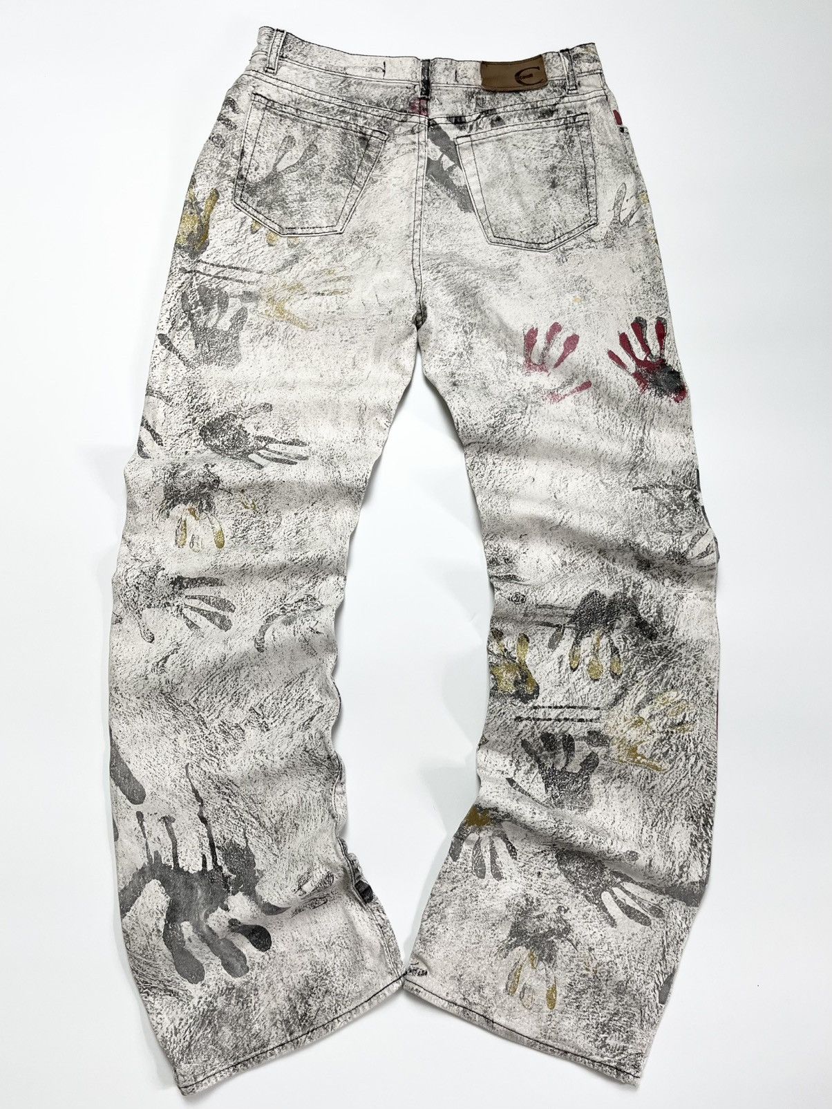 Just Cavalli Just Cavalli × Roberto Cavalli Handprint Trompe L'oeil Jeans Size 29" - 10 Thumbnail