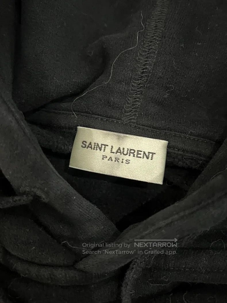 Saint Laurent Paris Saint Laurent Paris Black Hooded Sweatshirt Size US XS / EU 42 / 0 - 2 Thumbnail