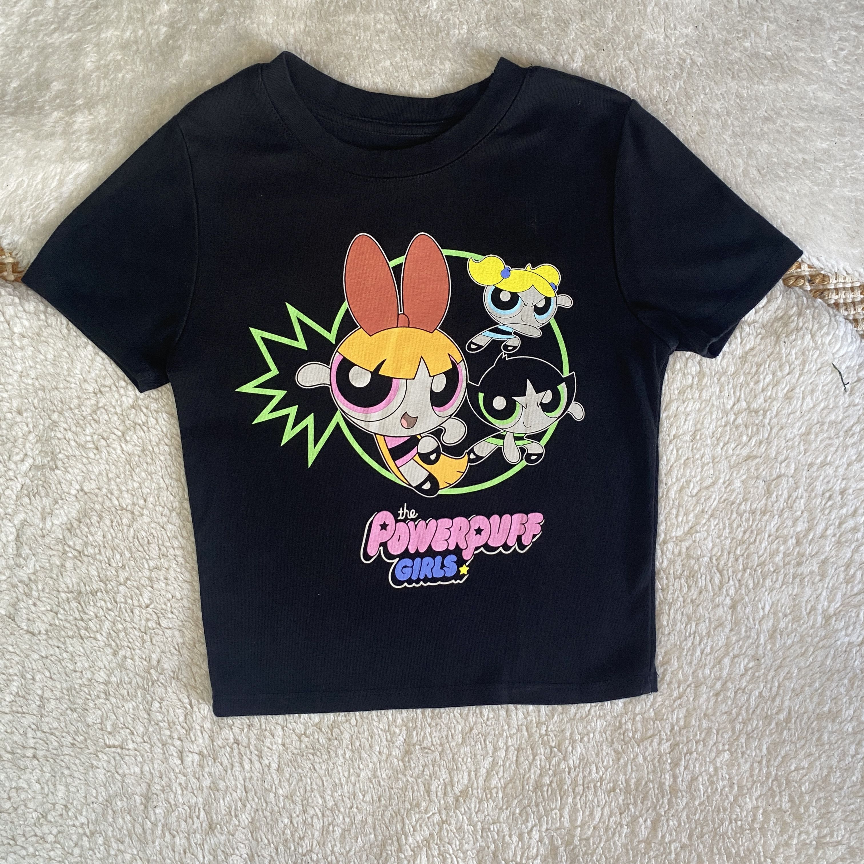 Cartoon Network Powerpuff Girls Black Graphic Crop Top T-Shirt Size Small Size S / US 4 / IT 40 - 8 Thumbnail