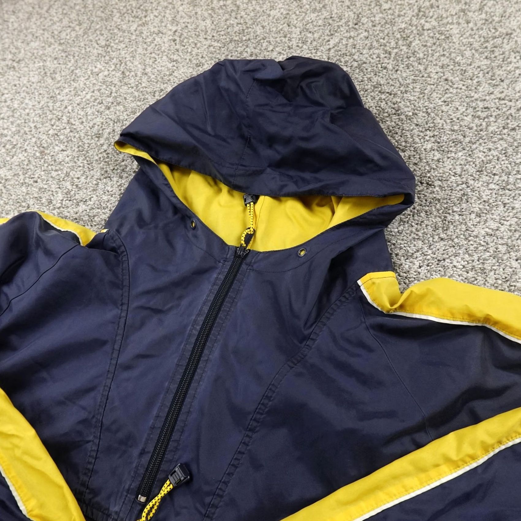 Gap VINTAGE Gap Jacket Mens XL Blue Yellow Anorak 1/2 Zip Windbreaker Pullover Coat Pockets Hooded Lined Nylon Zipper Stand-Up Collar Casual Outdoor Size US XL / EU 56 / 4 - 2 Thumbnail