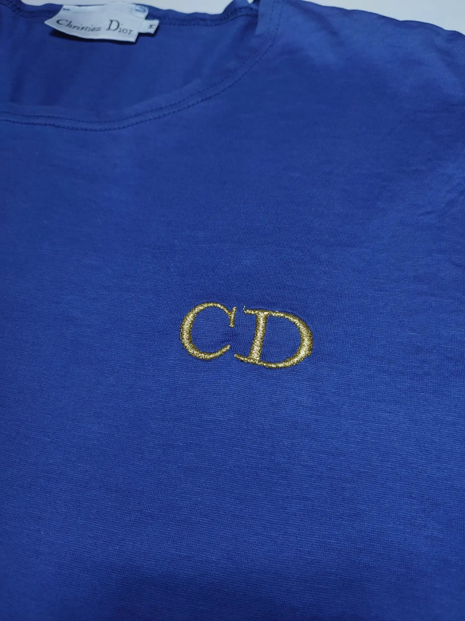 Vintage Christian Dior CD Initial Golden Logo Vintage T shirt Size US M / EU 48-50 / 2 - 9 Thumbnail