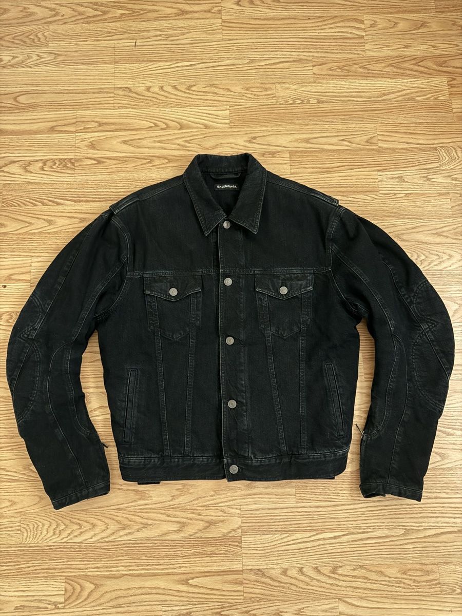 Balenciaga Balenciaga Biker Denim Jacket Size US M / EU 48-50 / 2 - 1 Thumbnail