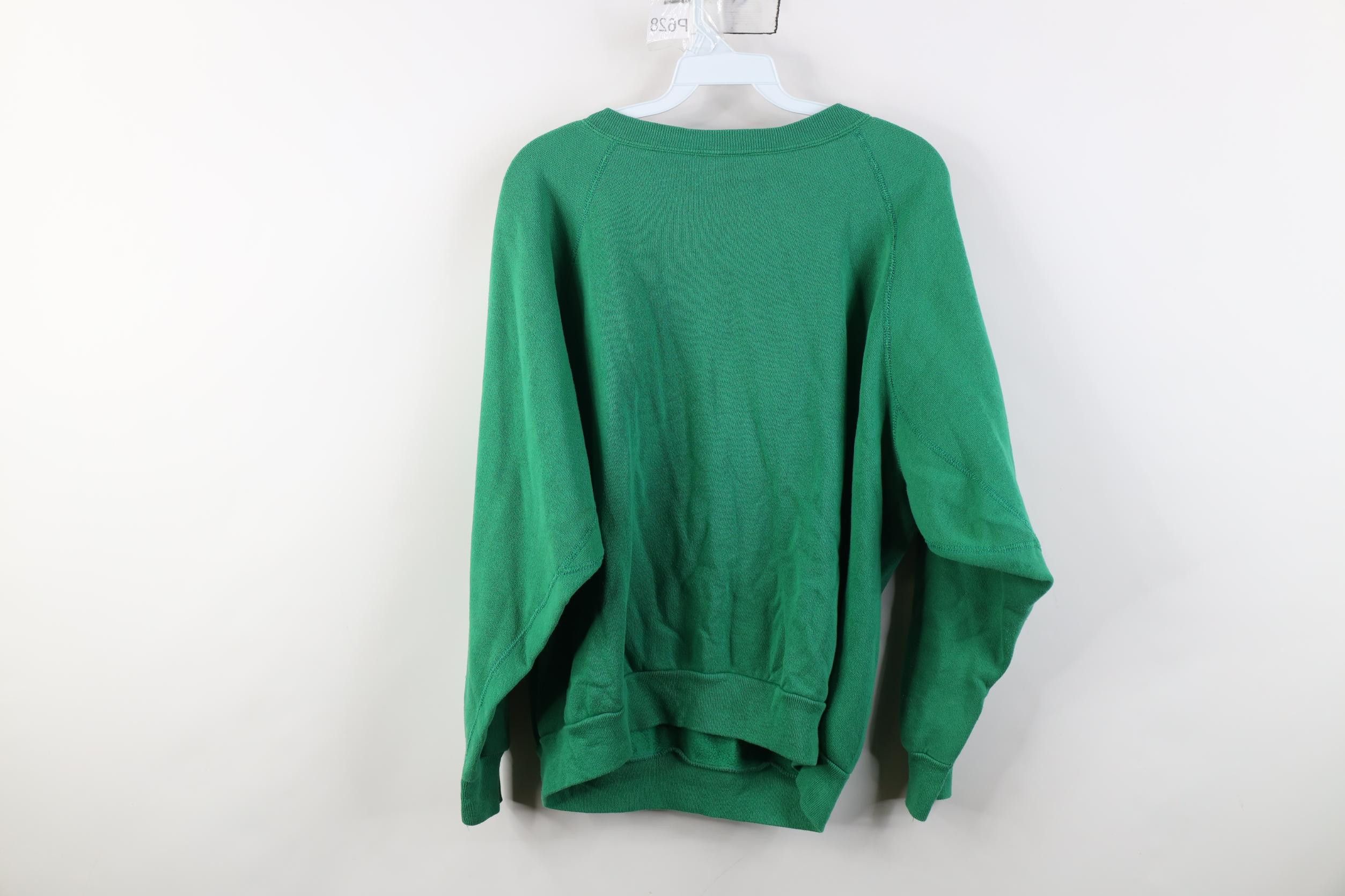 Vintage Vintage 70s 80s Streetwear Blank Gusset Sweatshirt Green USA Size L / US 10 / IT 46 - 11 Thumbnail