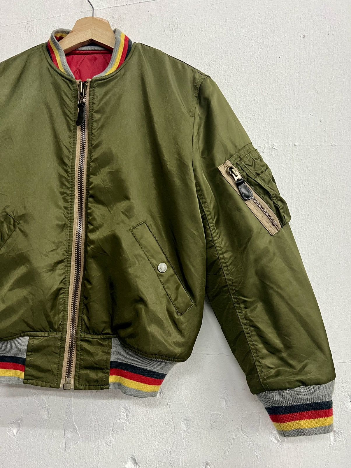 Evisu VINTAGE RARE EVISU REVERSIBLE BOMBER VARSITY JACKET Size US M / EU 48-50 / 2 - 7 Thumbnail