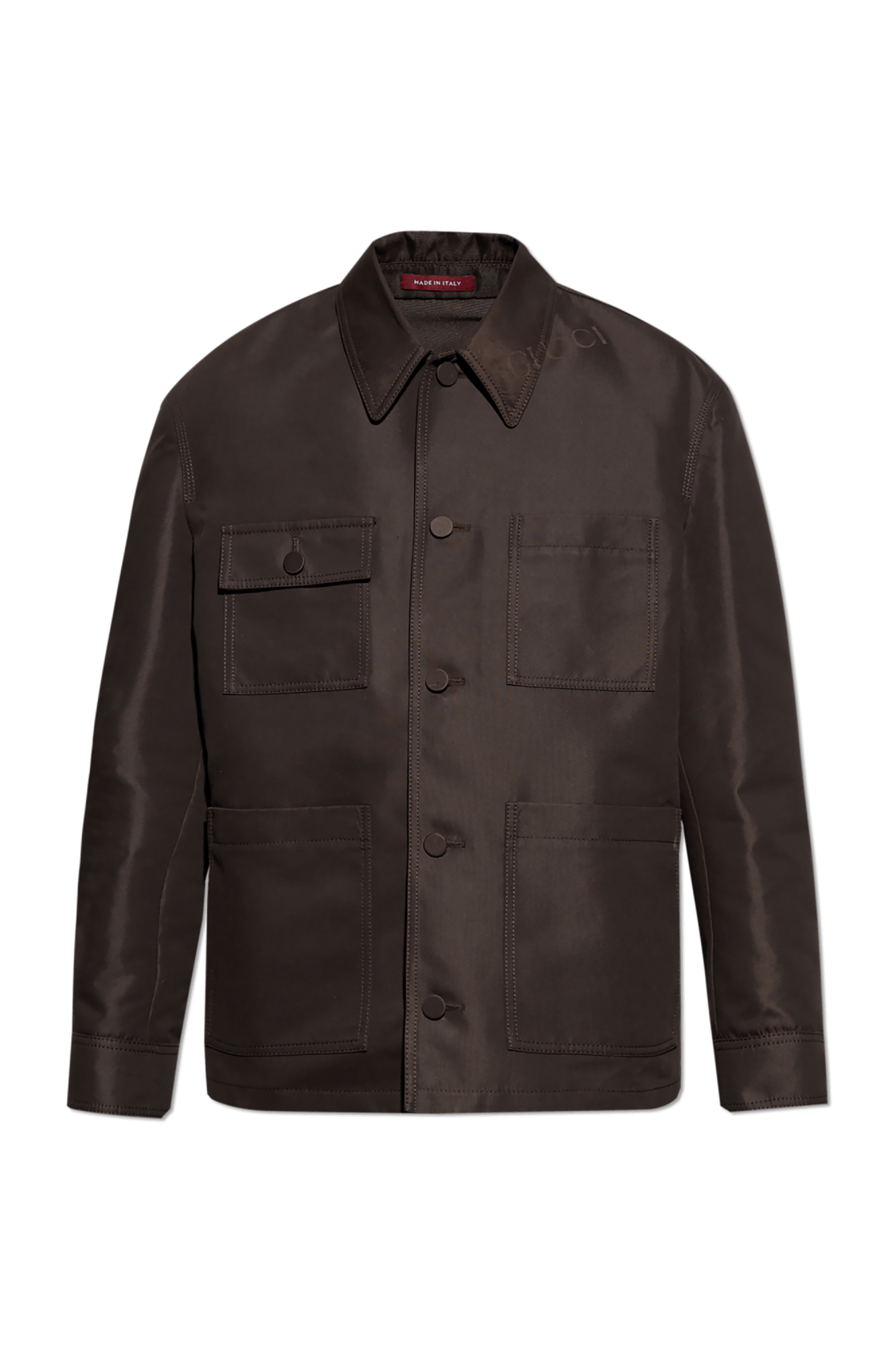 Gucci o1la5ras0426 Technical Cotton Jacket in Brown Size US M / EU 48-50 / 2 - 1 Thumbnail
