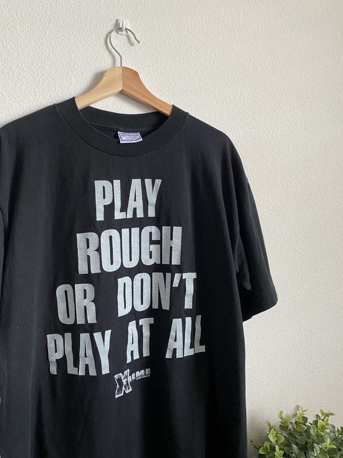 Vintage Vintage Xtreme Sports Play Rough Word Tee Size US XL / EU 56 / 4 - 3 Thumbnail