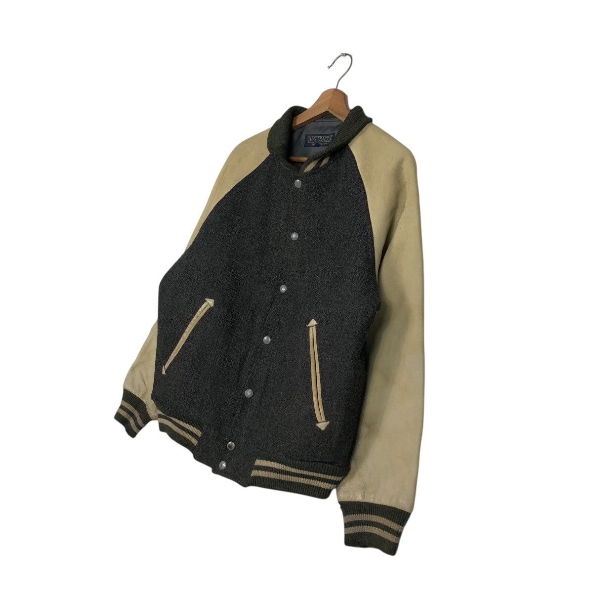 Japanese Brand 📌Vintage Bomber Leather Jacket Ivy's League Issey Miyake Size US L / EU 52-54 / 3 - 3 Thumbnail