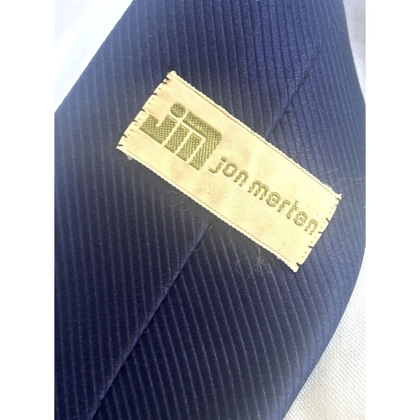 Vintage VINTAGE Jon Mertens Silk Tie Blue Preppy Mens VTG Rare Size ONE SIZE - 4 Thumbnail