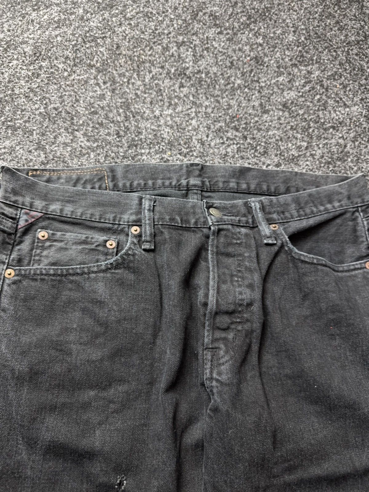 Denim & Supply Ralph Lauren 00s 🇺🇸 Ralph Lauren Denim Supply Black Slim Jeans Distressed Size US 34 / EU 50 - 7 Thumbnail
