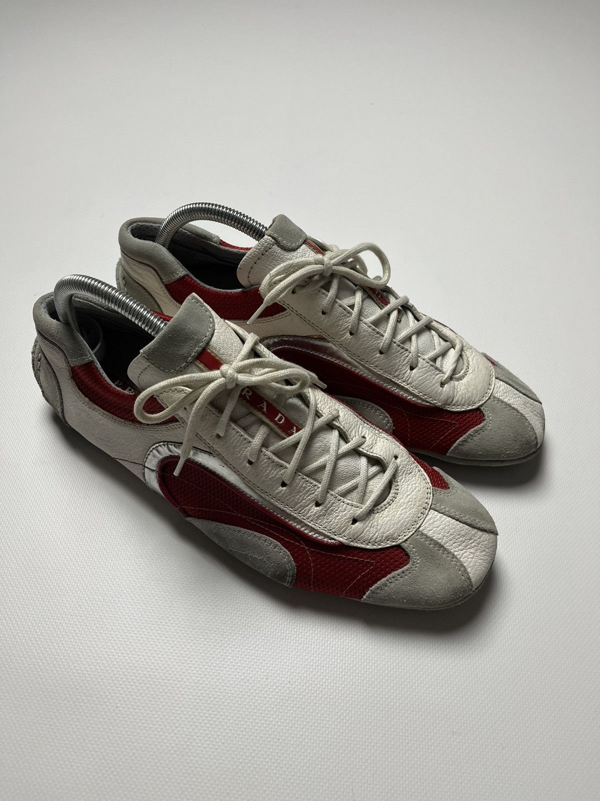 Prada Prada Sport Monte Carlo Red Mesh & Leather Sneakers Low Size US 9 / EU 42 - 5 Thumbnail