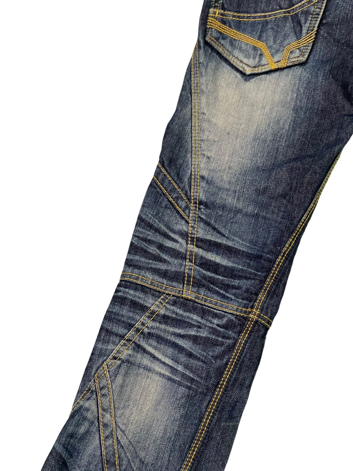 Japanese Brand Slim Jeans Hagi Denim Hideaways Faded Distress Low Rise 6🟦4 Size US 31 - 16 Thumbnail