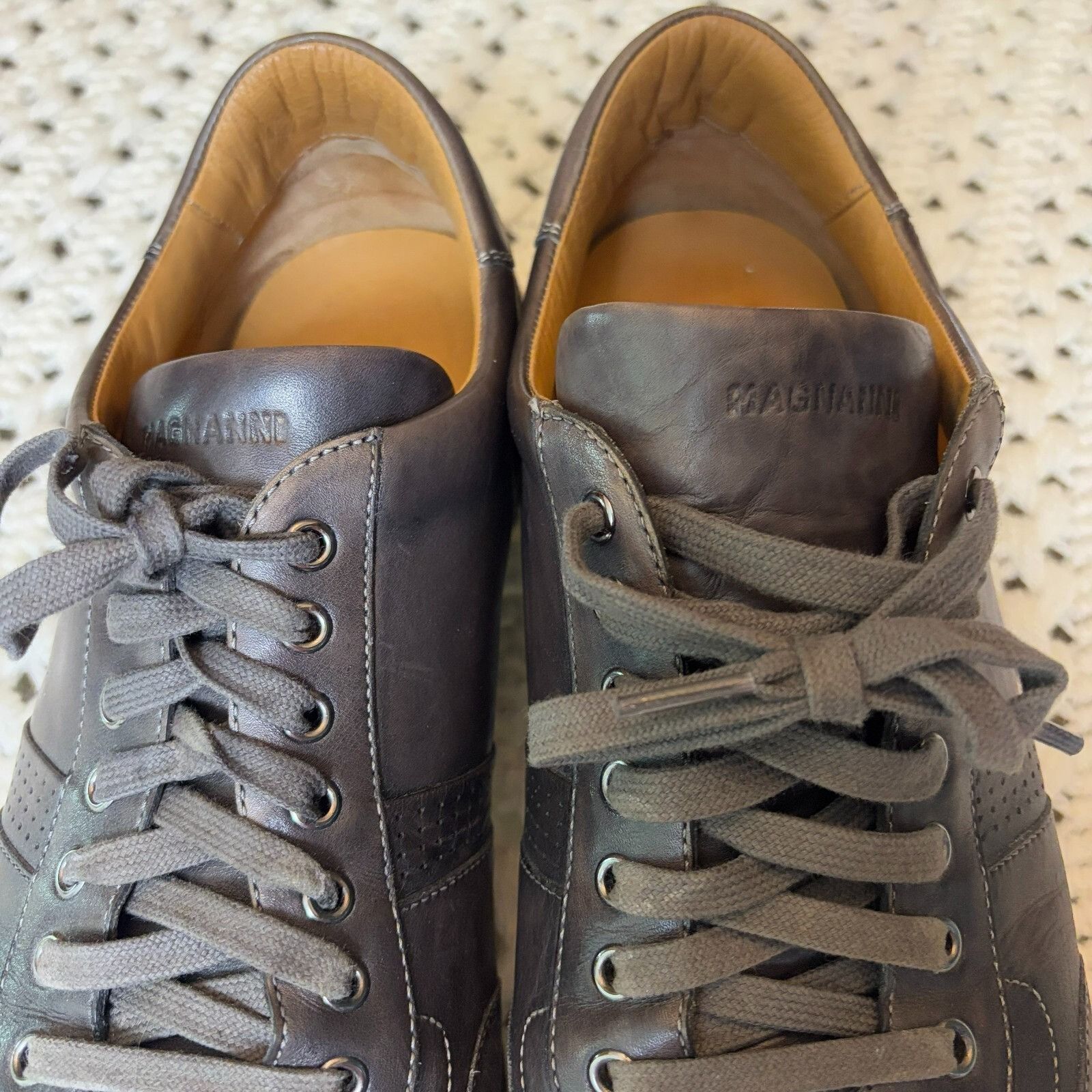 Magnanni Magnanni Pueblo Men 11.5 Low Top Sneakers, Black Leather, Ca Size US 11.5 / EU 44-45 - 4 Thumbnail