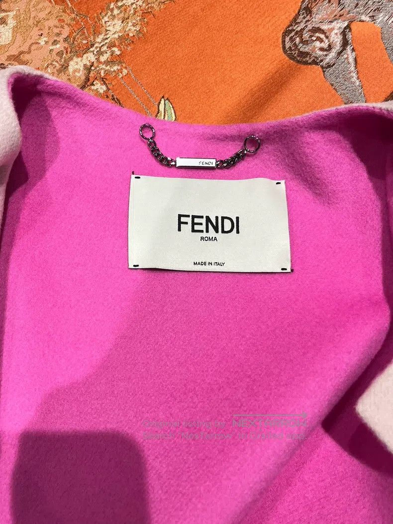Fendi Fendi Gray Knit Open Cardigan, Vertical Striped Design, Hi Size XS / US 0-2 / IT 36-38 - 4 Thumbnail