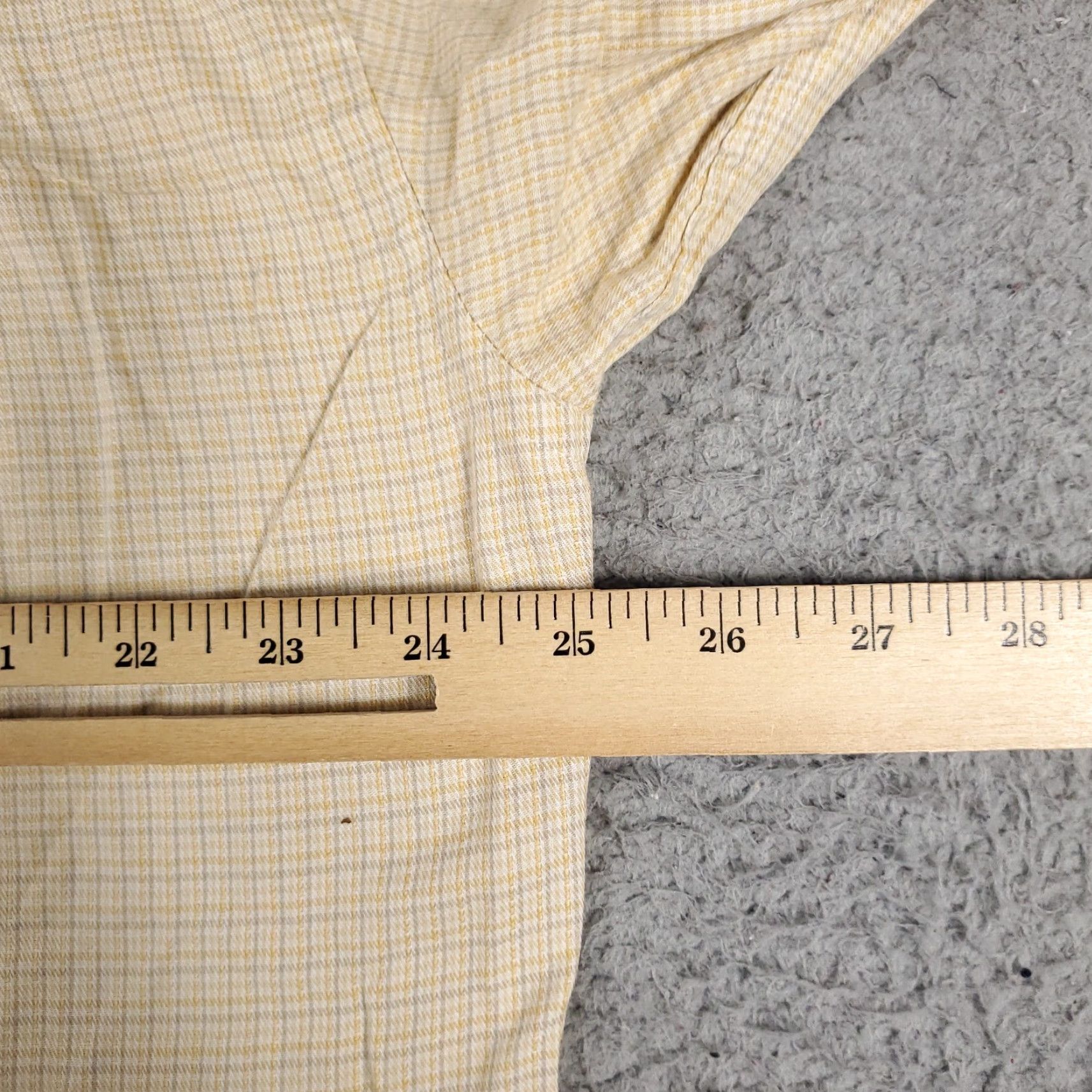 Nautica Nautica Dress Shirt Mens Size 16 Yellow Plaid Long Sleeve B0294 Size 42R - 5 Thumbnail