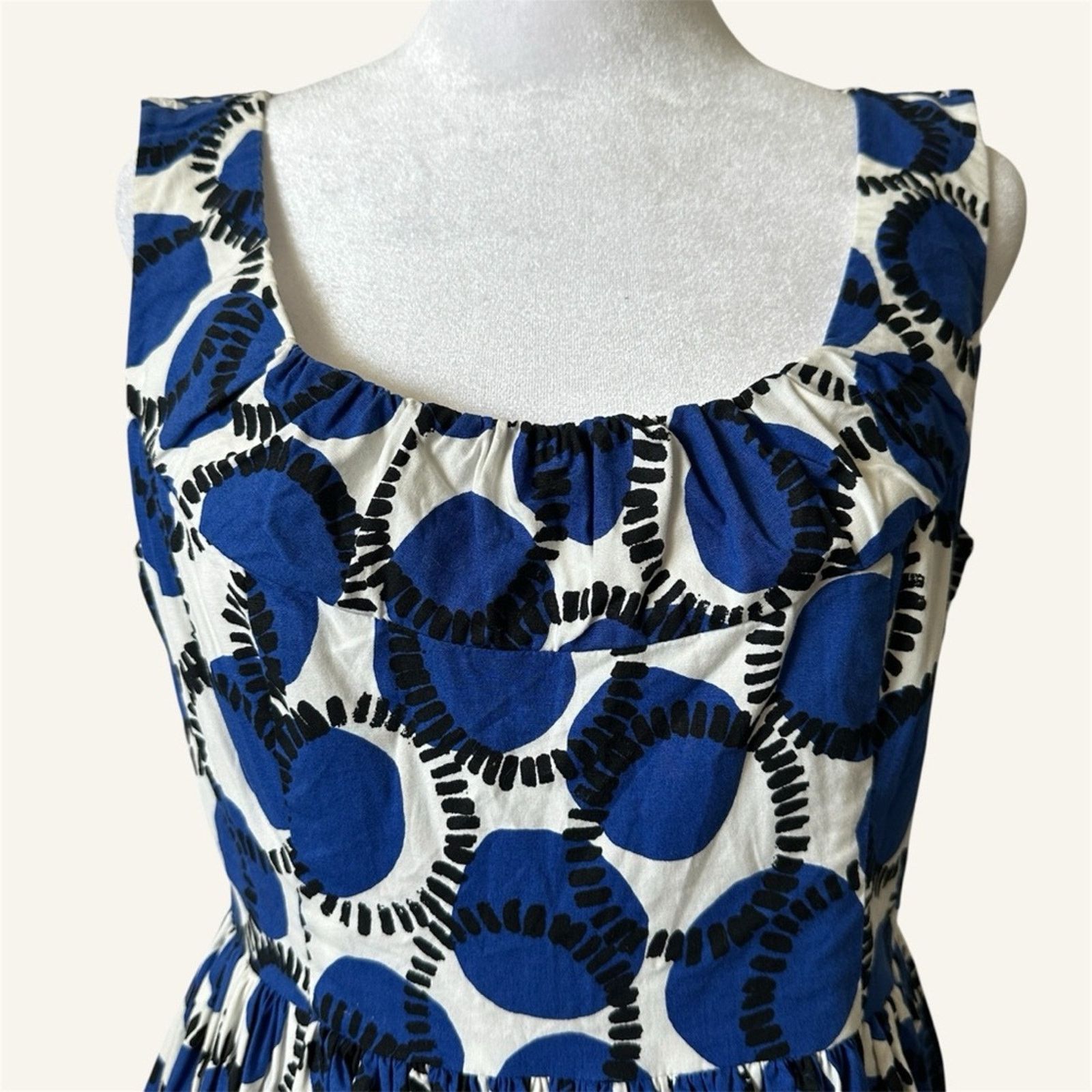Kate Spade KATE SPADE Stamped Dots Fit & Flare Empire Waist Dress Size XS / US 0-2 / IT 36-38 - 5 Thumbnail