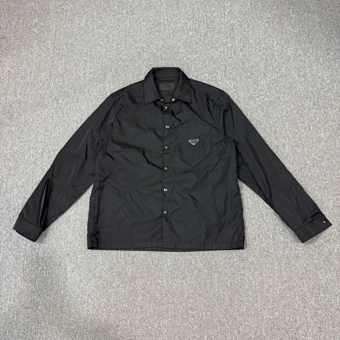 Prada Prada Recycled Nylon Triangle Logo Black Zip Jacket L Size US L / EU 52-54 / 3 - 1 Thumbnail