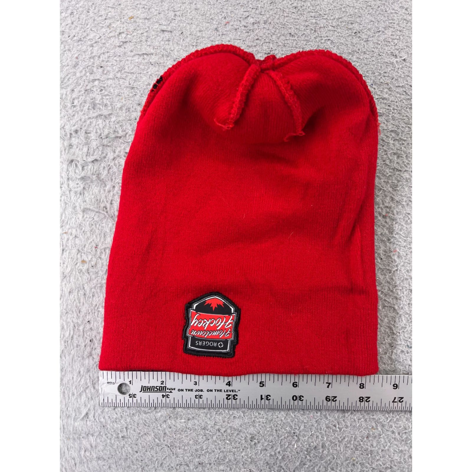 Vintage Rogers Hometown Hockey Beanie Toque Adult One Size Red Acrylic Blend Knit Pom Hat Mens Size ONE SIZE - 6 Thumbnail